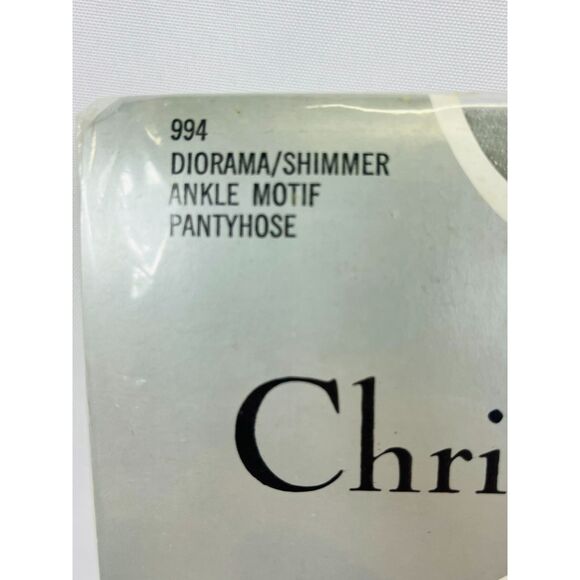 Christian Dior Diorama Shimmer Ankle Motif Pantyhose Size 3 - Picture 4 of 5